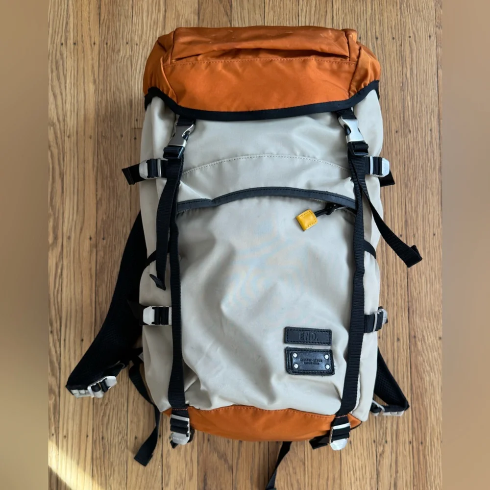 END x Master-Piece IBEX Flap Backpack (Beige) - Picture 2 of 15